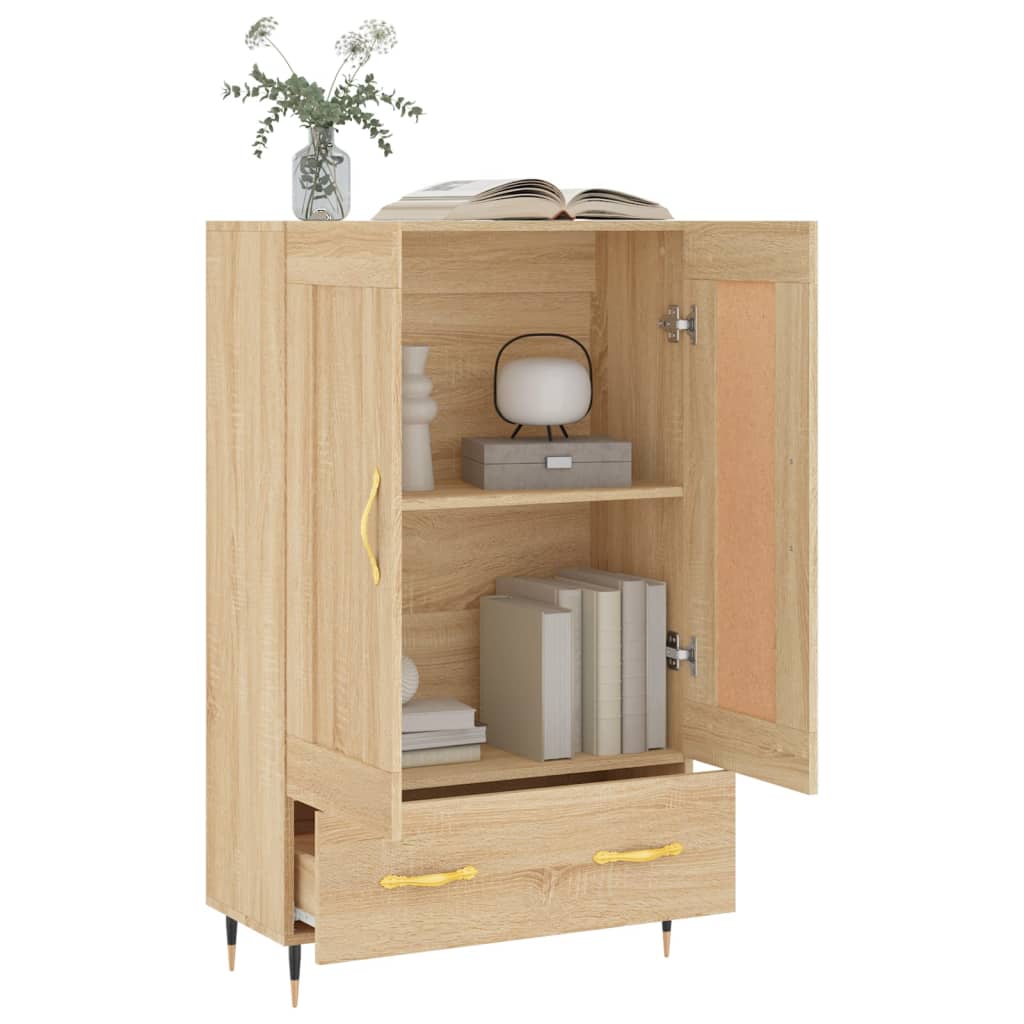 vidaXL Dulap înalt, stejar Sonoma, 69,5x31x115 cm, lemn prelucrat