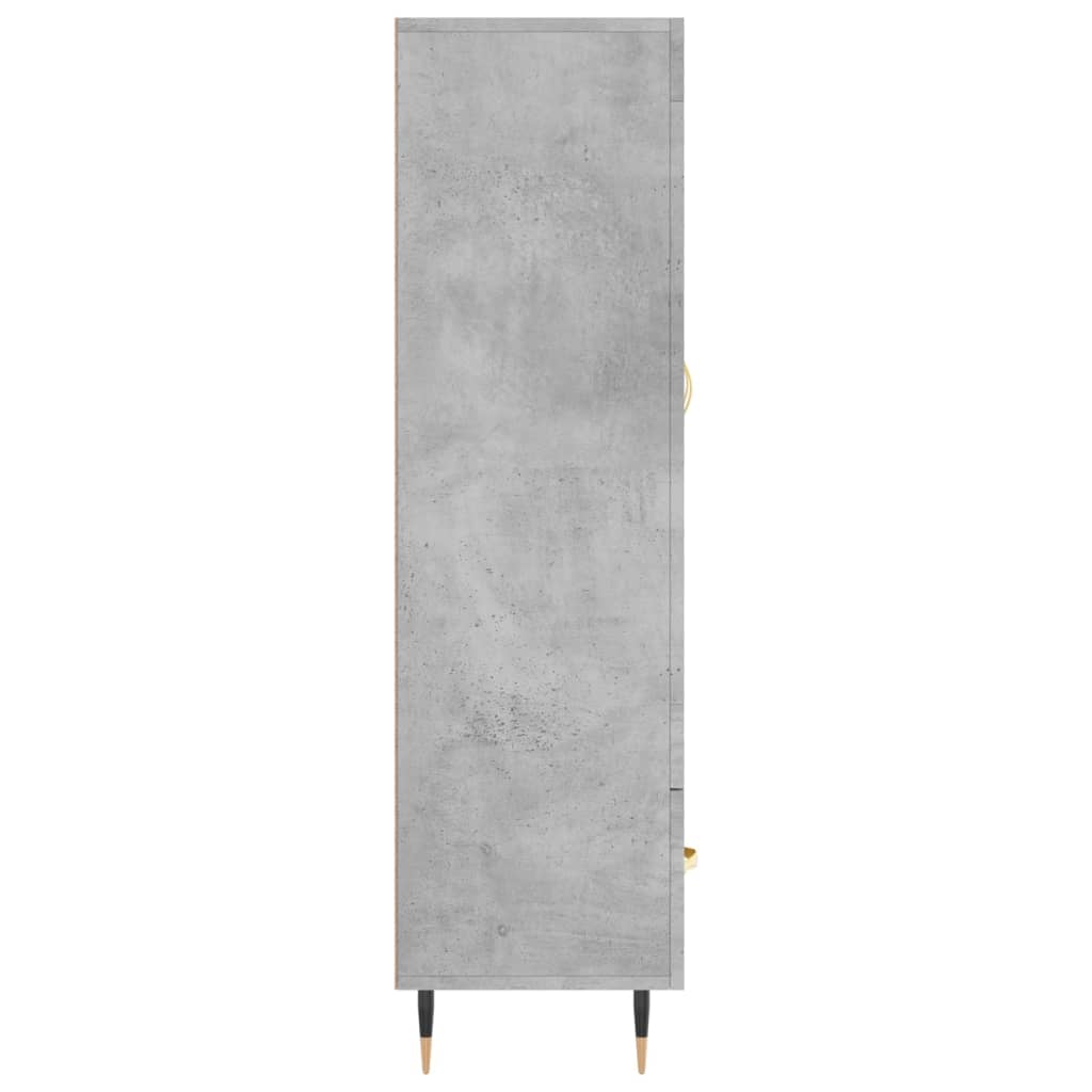 vidaXL Dulap înalt, gri beton, 69,5x31x115 cm, lemn compozit