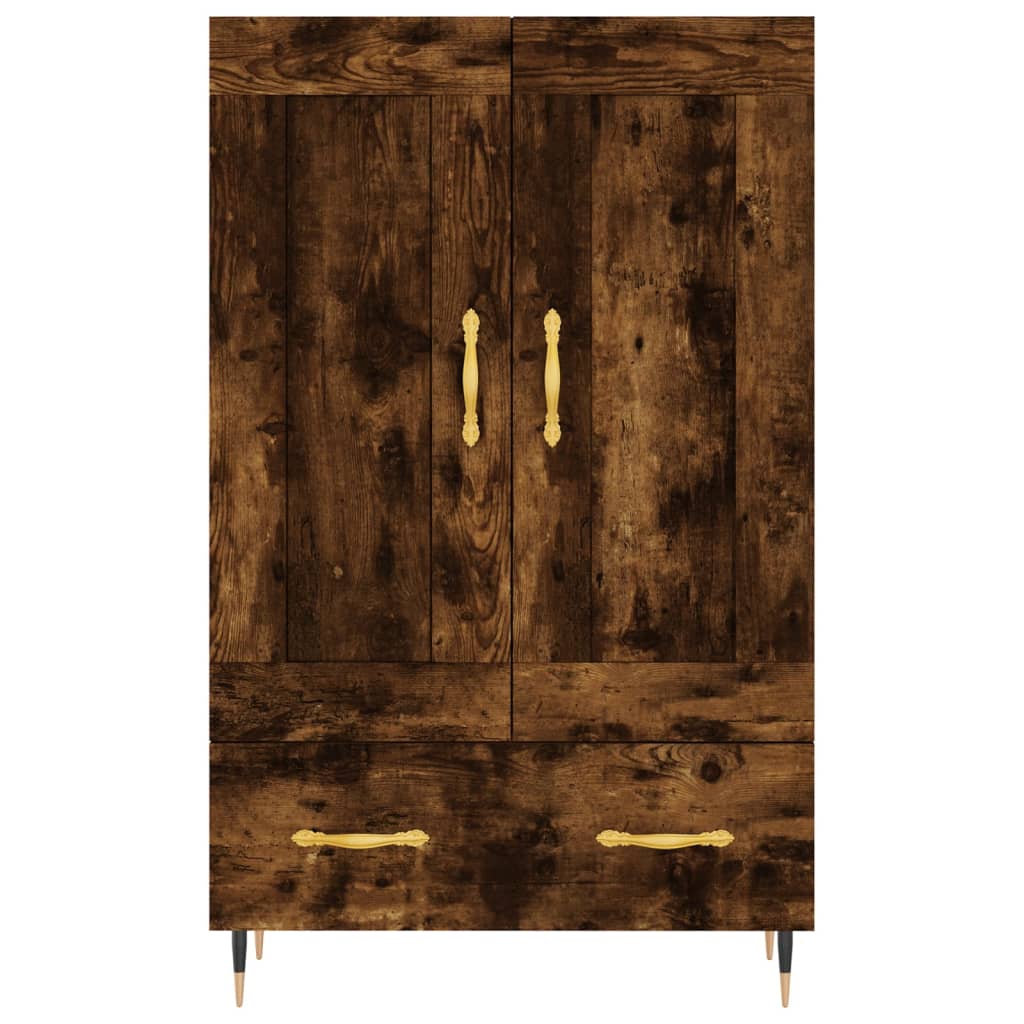 vidaXL Dulap înalt, stejar afumat, 69,5x31x115 cm, lemn prelucrat