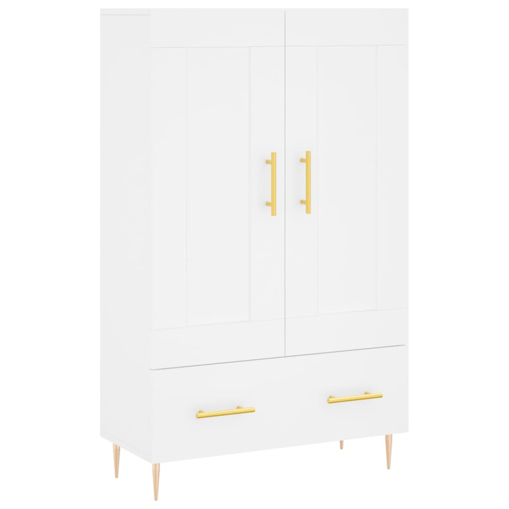 vidaXL Dulap înalt, alb, 69,5x31x115 cm, lemn prelucrat