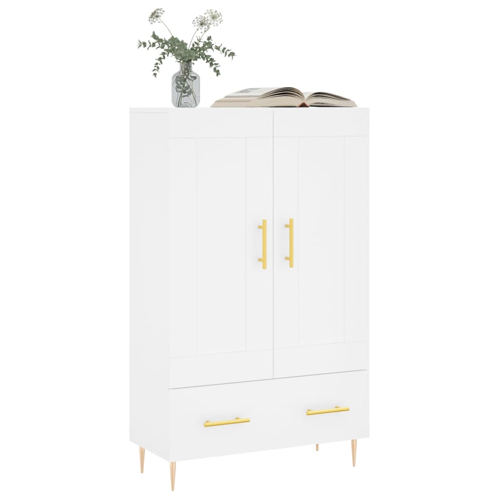 vidaXL Dulap înalt, alb, 69,5x31x115 cm, lemn prelucrat