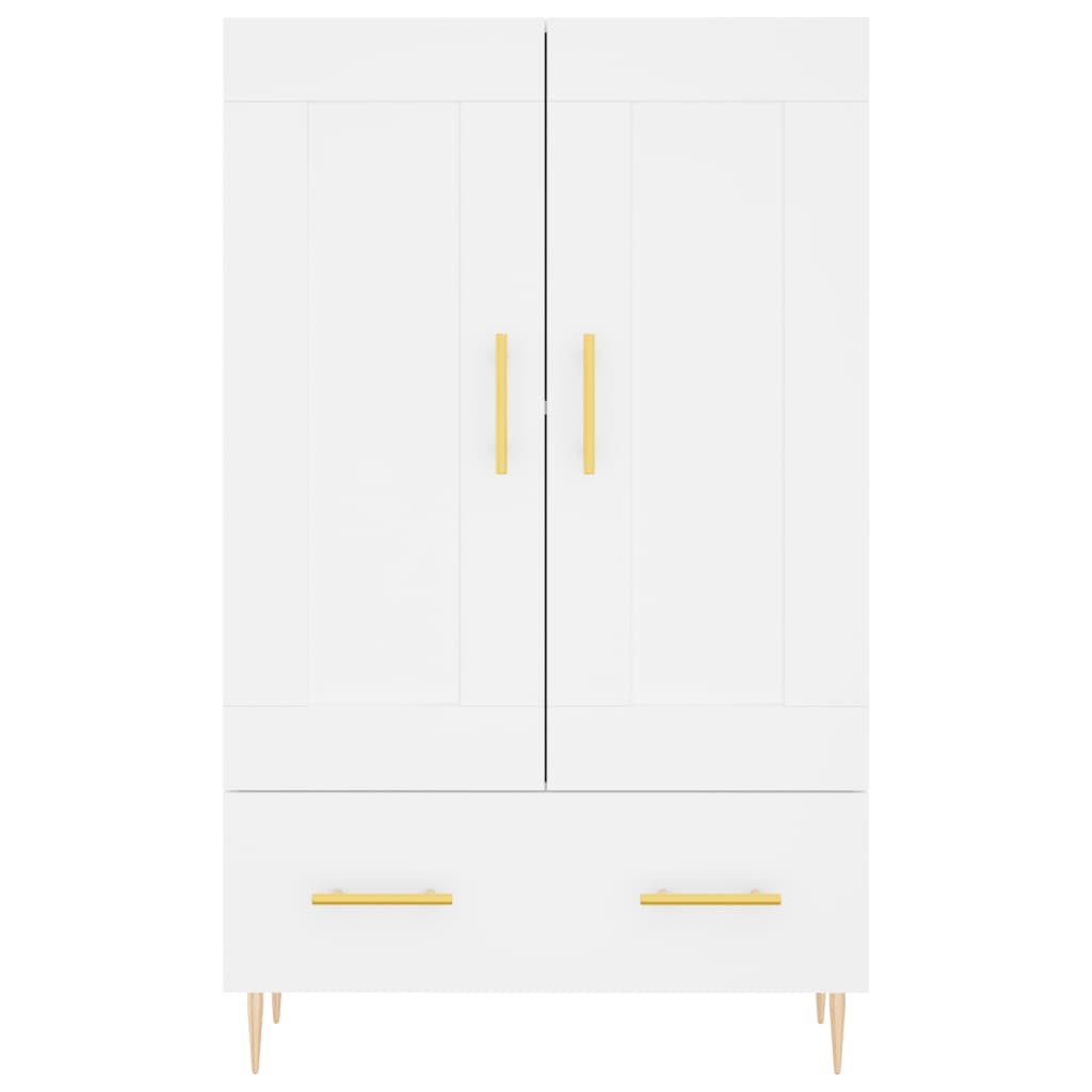 vidaXL Dulap înalt, alb, 69,5x31x115 cm, lemn prelucrat