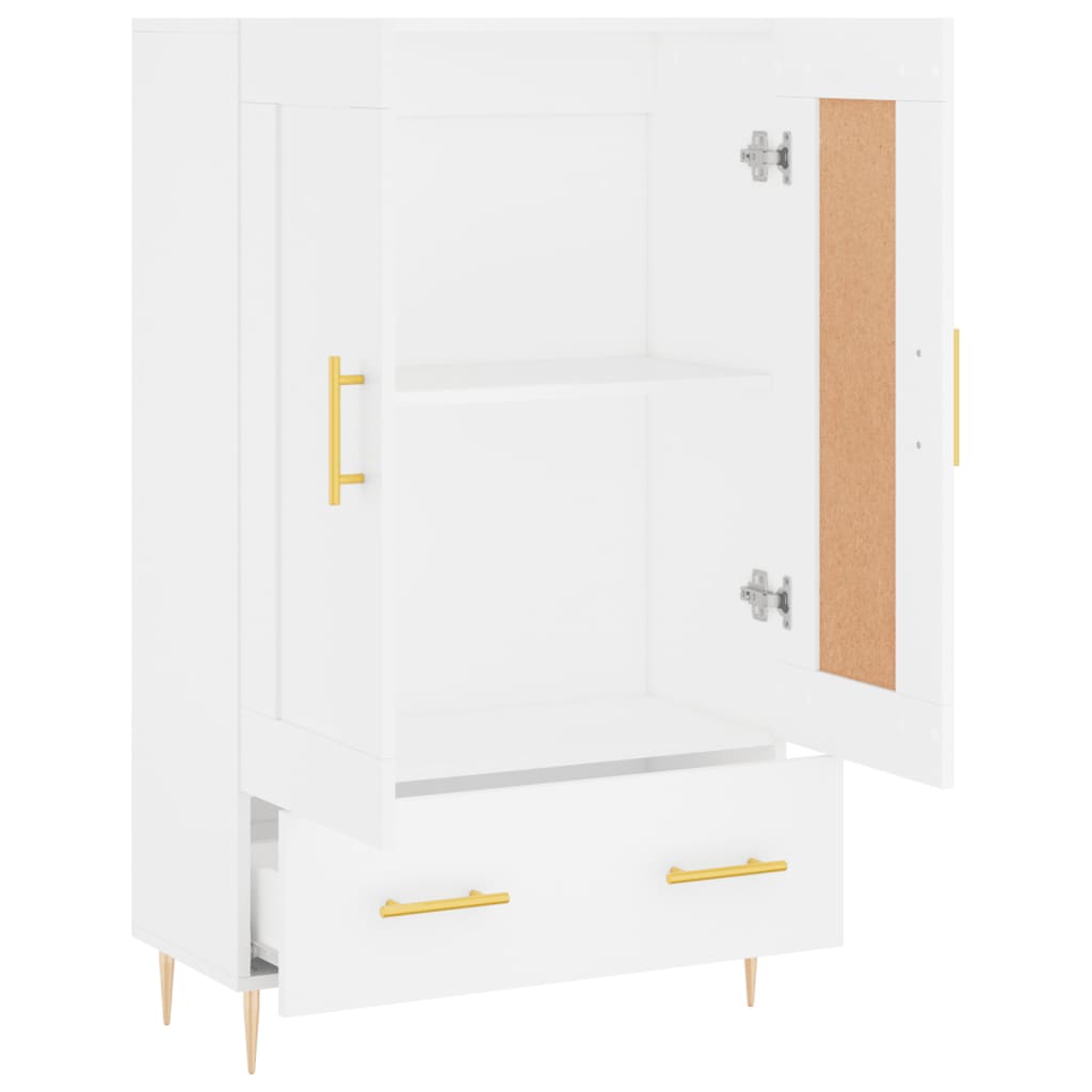 vidaXL Dulap înalt, alb, 69,5x31x115 cm, lemn prelucrat