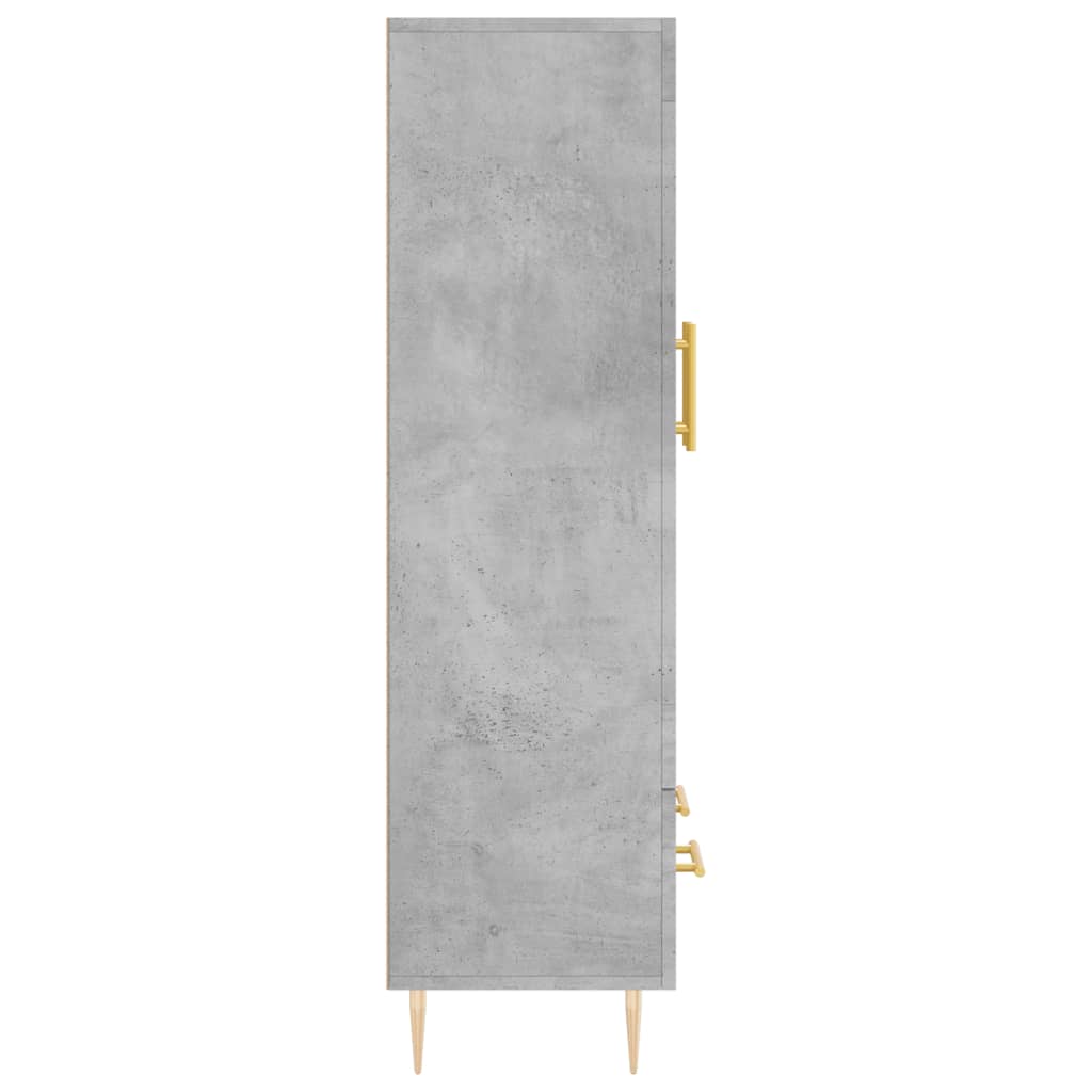 vidaXL Dulap înalt, gri beton, 69,5x31x115 cm, lemn compozit
