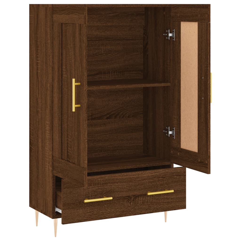 vidaXL Dulap înalt, stejar maro, 69,5x31x115 cm, lemn prelucrat vidaXL Dulap înalt, stejar maro, 69,5x31x115 cm, lemn prelucrat