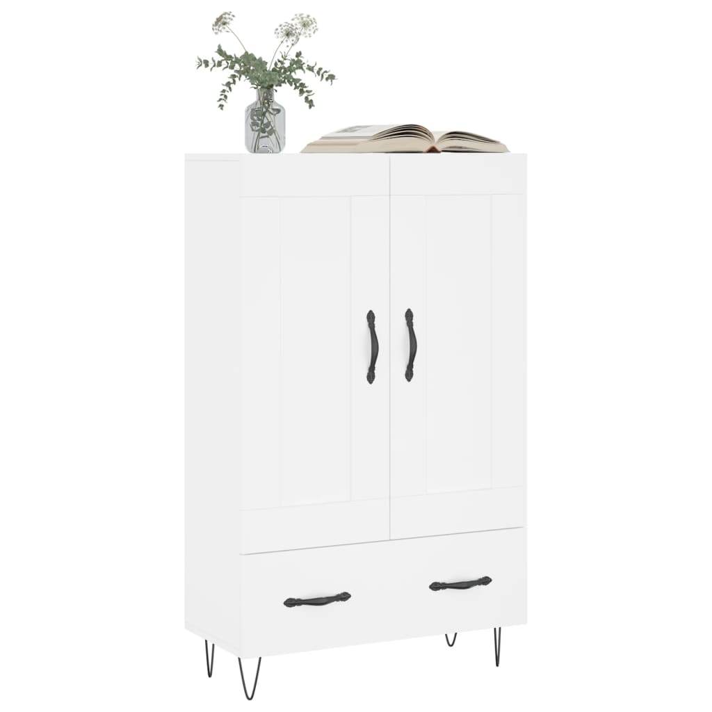 vidaXL Dulap înalt, alb, 69,5x31x115 cm, lemn prelucrat