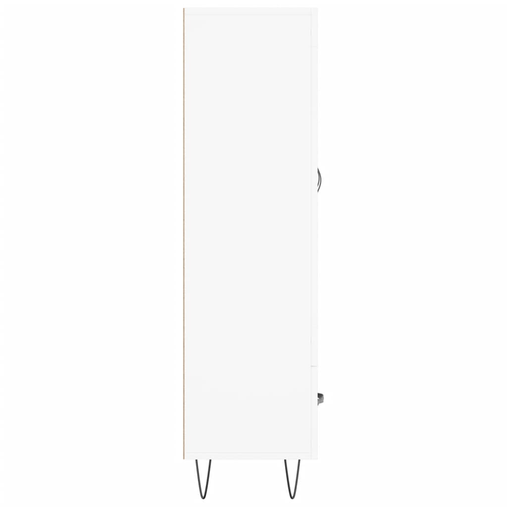 vidaXL Dulap înalt, alb, 69,5x31x115 cm, lemn prelucrat