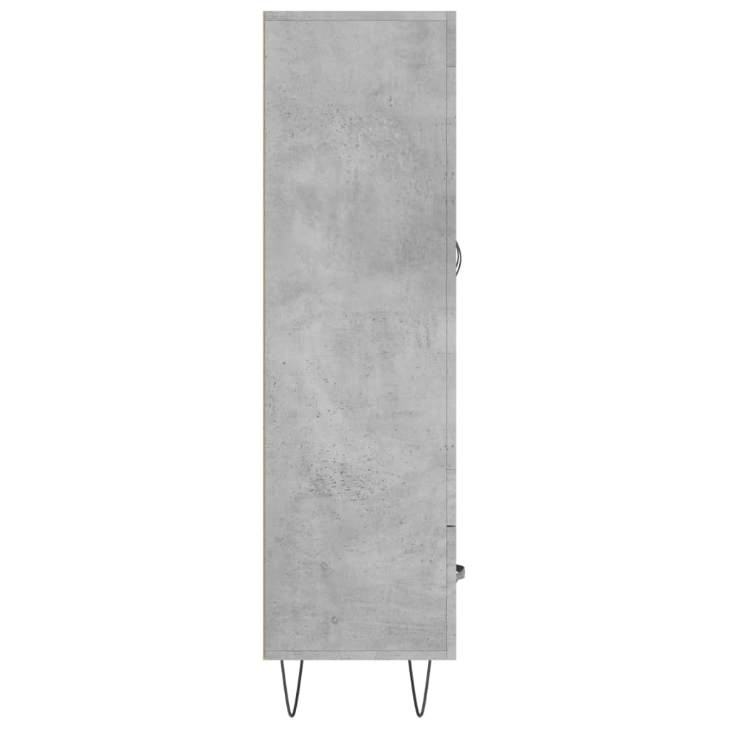 vidaXL Dulap înalt, gri beton, 69,5x31x115 cm, lemn compozit