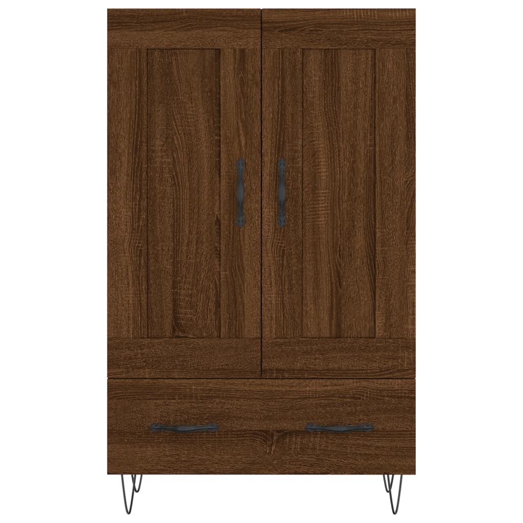 vidaXL Dulap înalt, stejar maro, 69,5x31x115 cm, lemn prelucrat