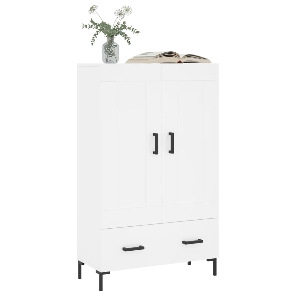vidaXL Dulap înalt, alb, 69,5x31x115 cm, lemn prelucrat vidaXL Dulap înalt, alb, 69,5x31x115 cm, lemn prelucrat