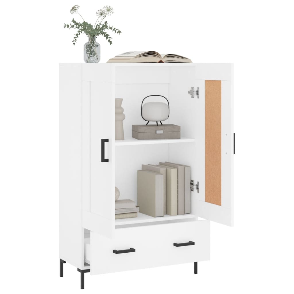 vidaXL Dulap înalt, alb, 69,5x31x115 cm, lemn prelucrat vidaXL Dulap înalt, alb, 69,5x31x115 cm, lemn prelucrat