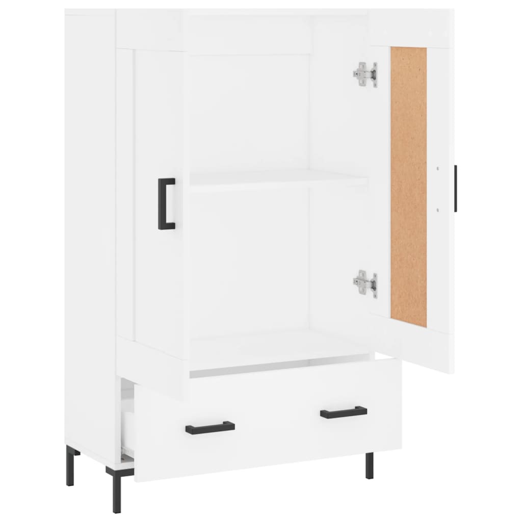 vidaXL Dulap înalt, alb, 69,5x31x115 cm, lemn prelucrat vidaXL Dulap înalt, alb, 69,5x31x115 cm, lemn prelucrat