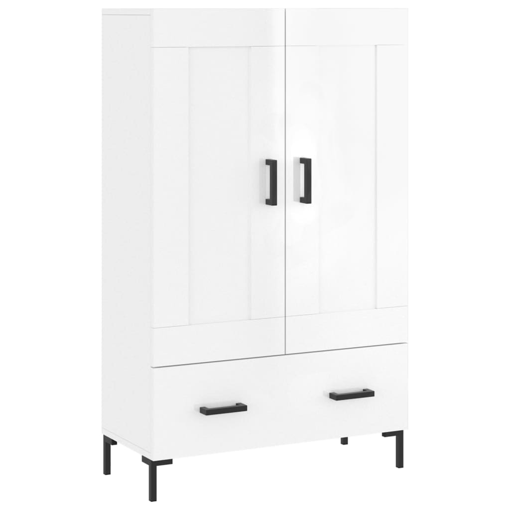 vidaXL Dulap înalt, alb extralucios, 69,5x31x115 cm, lemn prelucrat vidaXL Dulap înalt, alb extralucios, 69,5x31x115 cm, lemn prelucrat