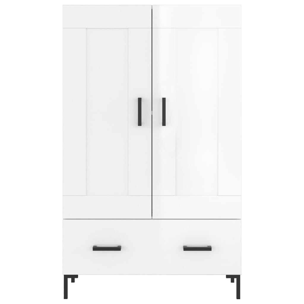 vidaXL Dulap înalt, alb extralucios, 69,5x31x115 cm, lemn prelucrat vidaXL Dulap înalt, alb extralucios, 69,5x31x115 cm, lemn prelucrat