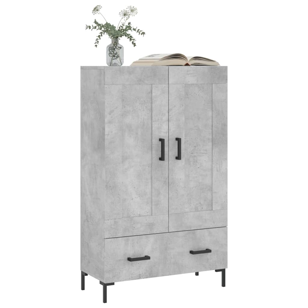 vidaXL Dulap înalt, gri beton, 69,5x31x115 cm, lemn compozit