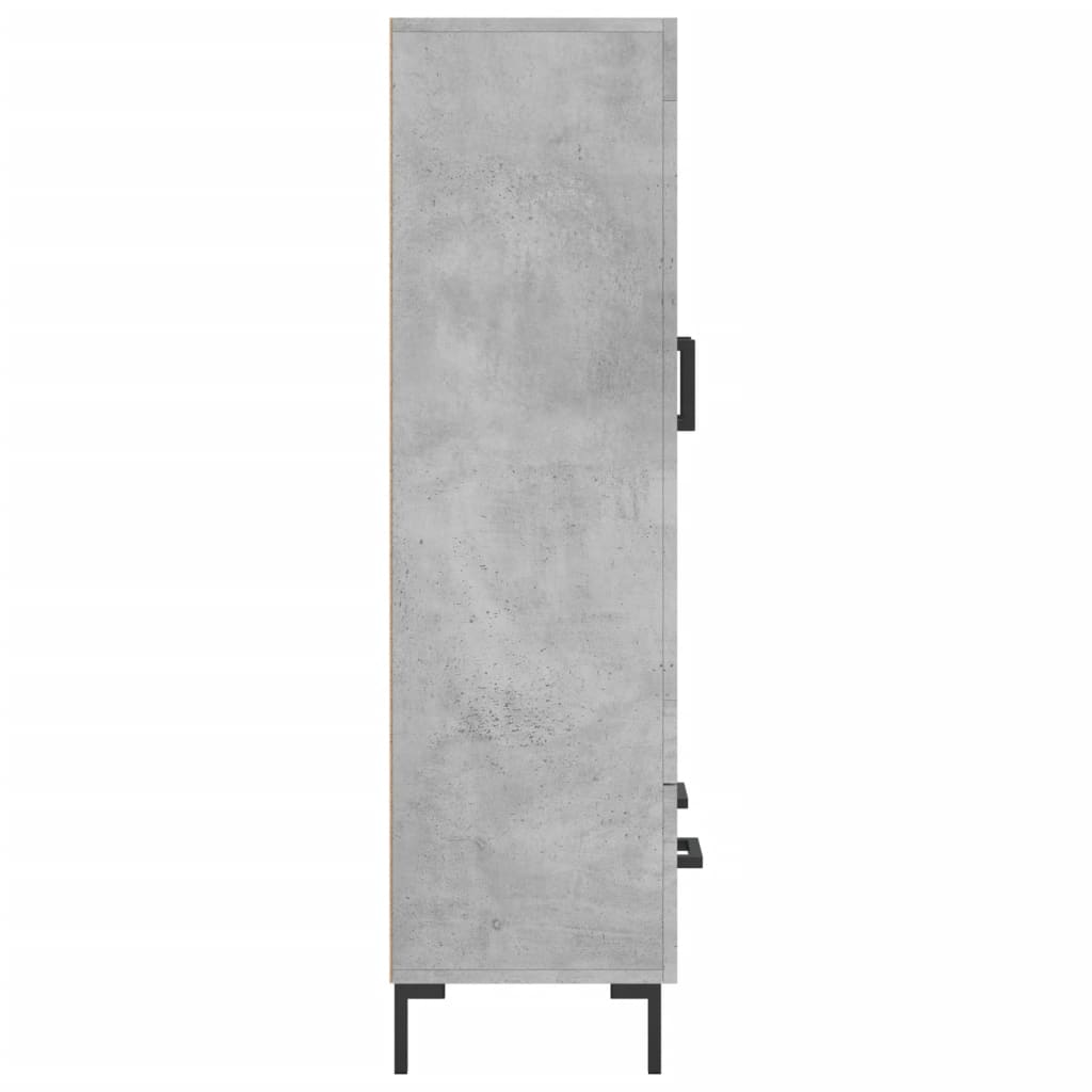 vidaXL Dulap înalt, gri beton, 69,5x31x115 cm, lemn compozit