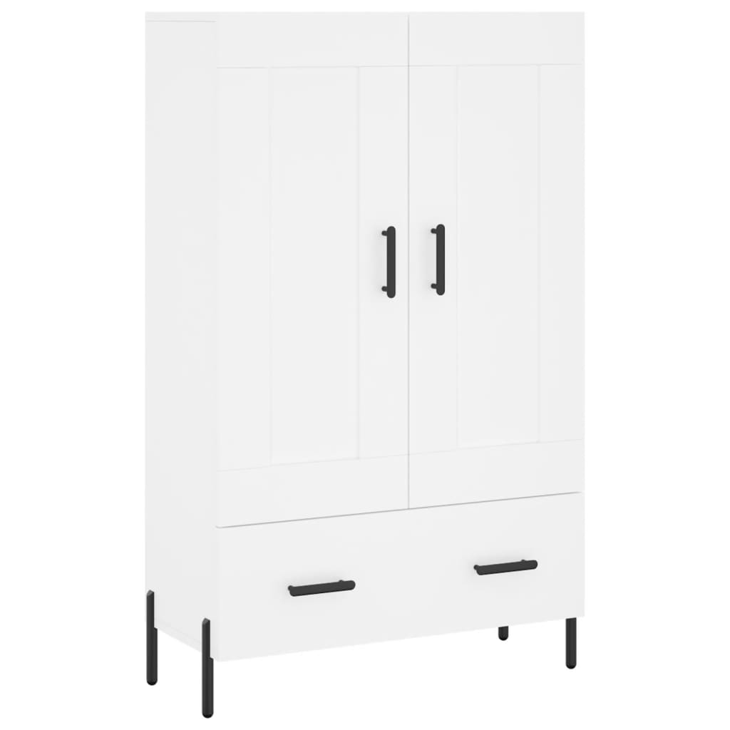 vidaXL Dulap înalt, alb, 69,5x31x115 cm, lemn prelucrat