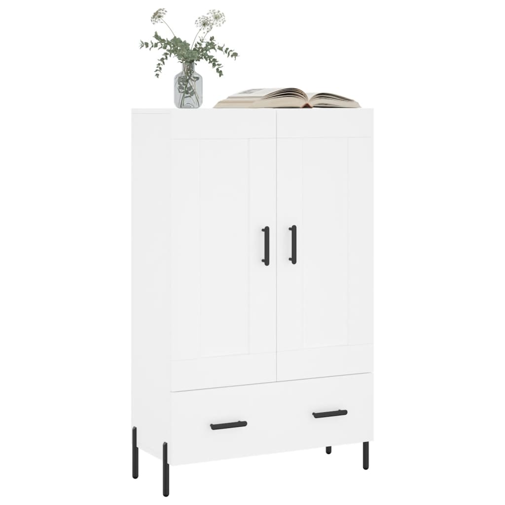 vidaXL Dulap înalt, alb, 69,5x31x115 cm, lemn prelucrat