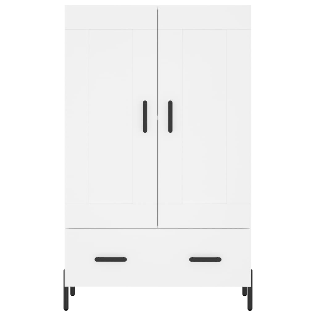 vidaXL Dulap înalt, alb, 69,5x31x115 cm, lemn prelucrat