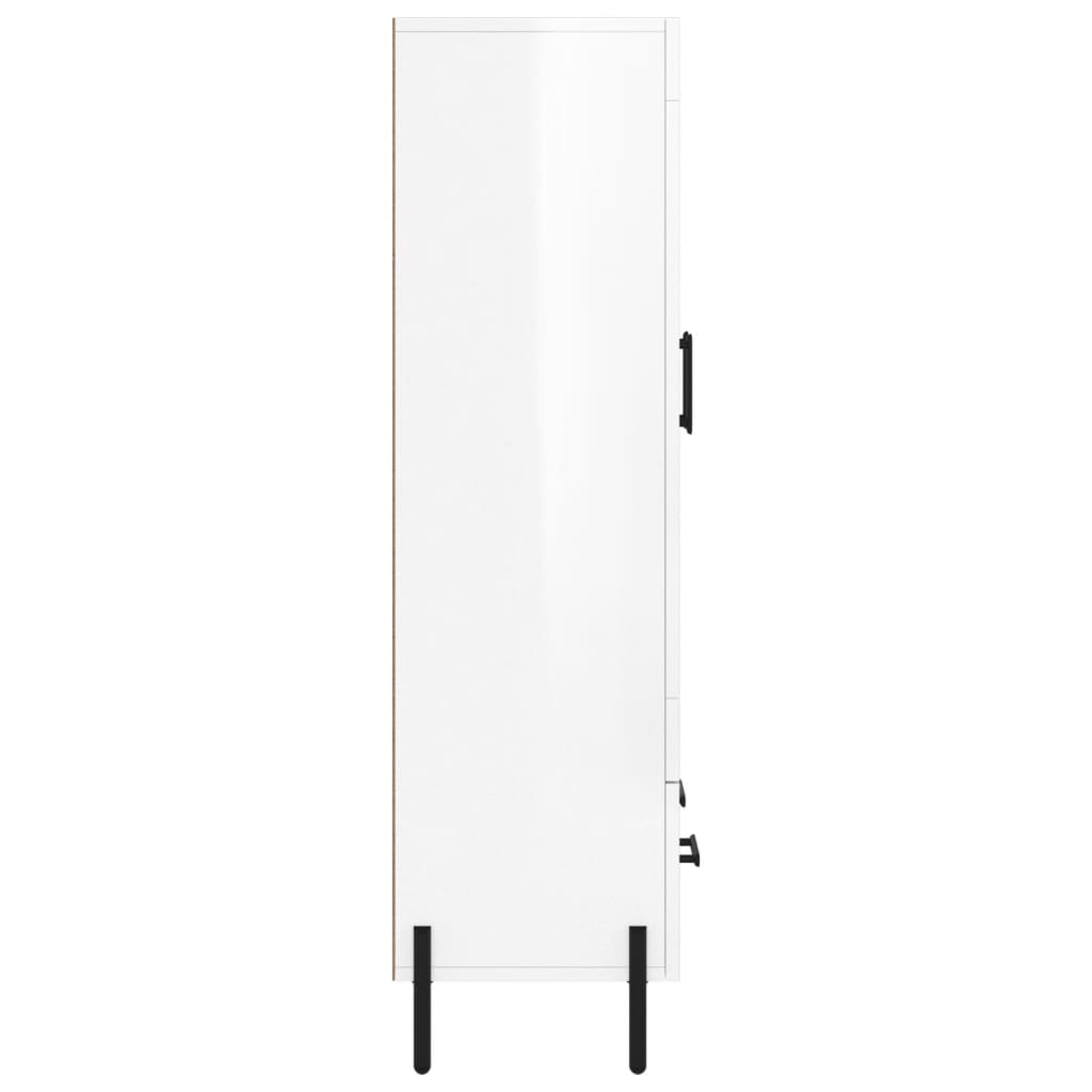 vidaXL Dulap înalt, alb extralucios, 69,5x31x115 cm, lemn prelucrat vidaXL Dulap înalt, alb extralucios, 69,5x31x115 cm, lemn prelucrat