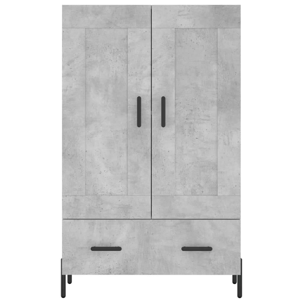 vidaXL Dulap înalt, gri beton, 69,5x31x115 cm, lemn compozit