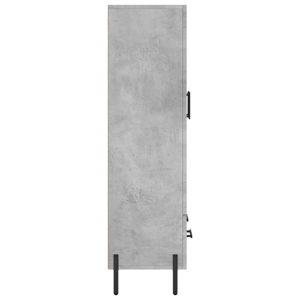 vidaXL Dulap înalt, gri beton, 69,5x31x115 cm, lemn compozit
