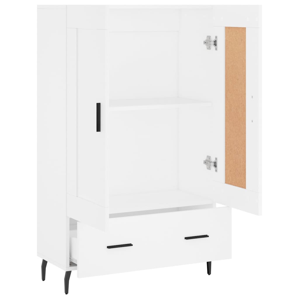 vidaXL Dulap înalt, alb, 69,5x31x115 cm, lemn prelucrat vidaXL Dulap înalt, alb, 69,5x31x115 cm, lemn prelucrat