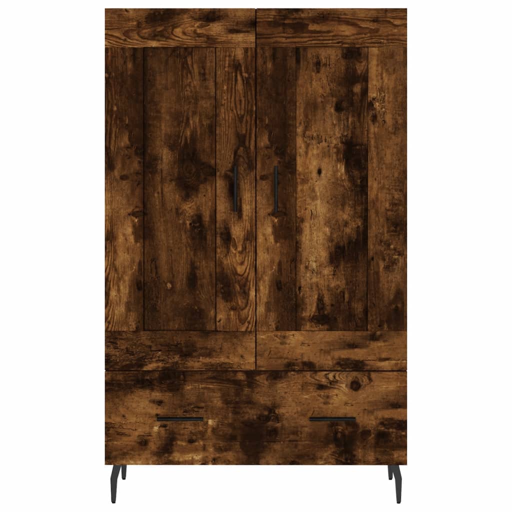 vidaXL Dulap înalt, stejar afumat, 69,5x31x115 cm, lemn prelucrat