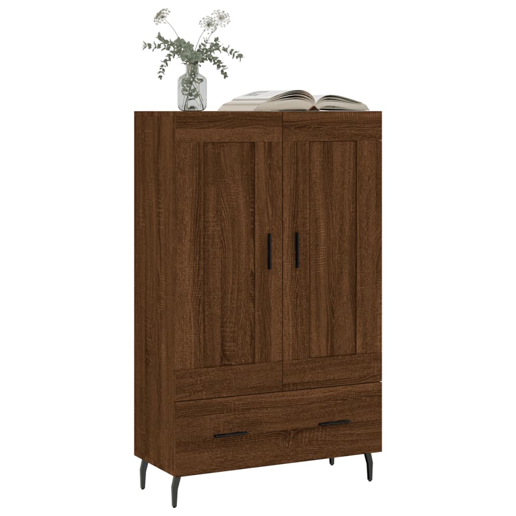 vidaXL Dulap înalt, stejar maro, 69,5x31x115 cm, lemn prelucrat