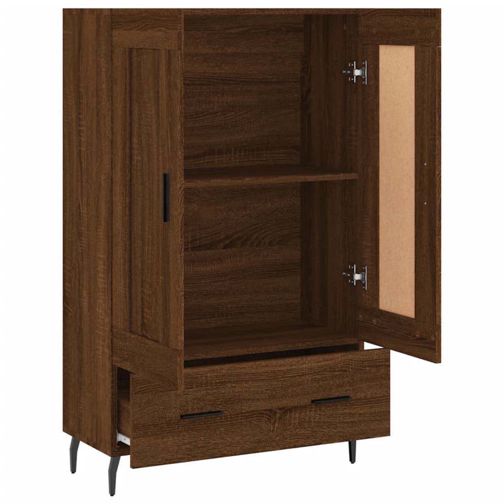 vidaXL Dulap înalt, stejar maro, 69,5x31x115 cm, lemn prelucrat
