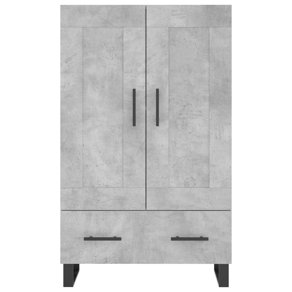 vidaXL Dulap înalt, gri beton, 69,5x31x115 cm, lemn compozit