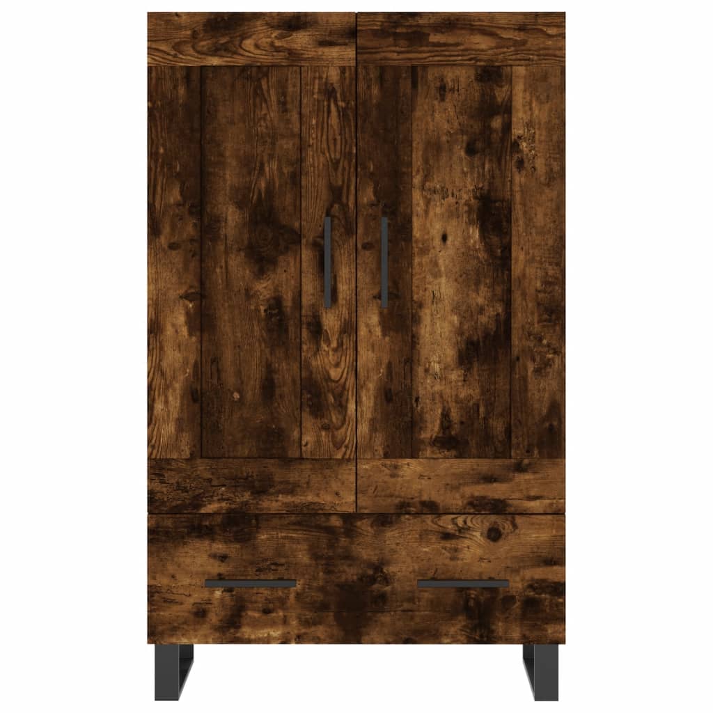 vidaXL Dulap înalt, stejar afumat, 69,5x31x115 cm, lemn prelucrat