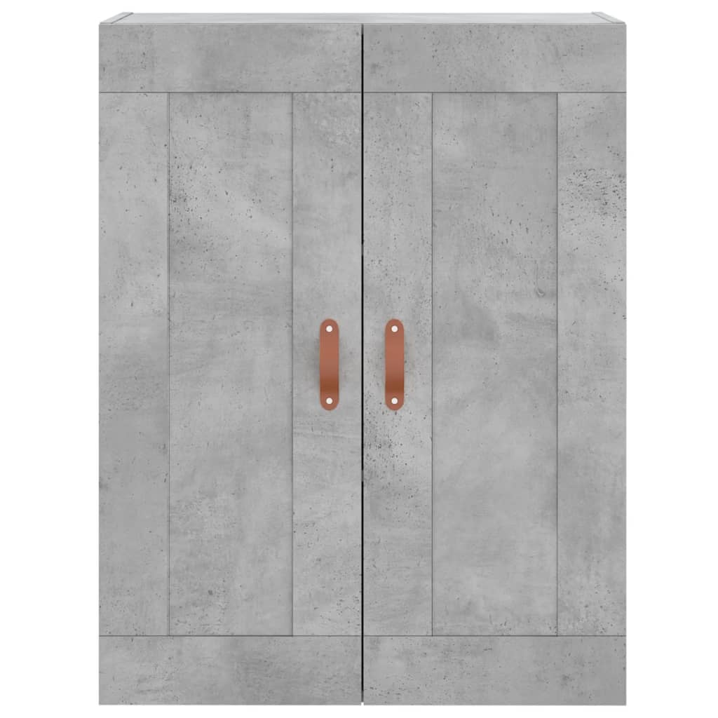 vidaXL Dulap pe perete, gri beton, 69,5x34x90 cm, lemn prelucrat