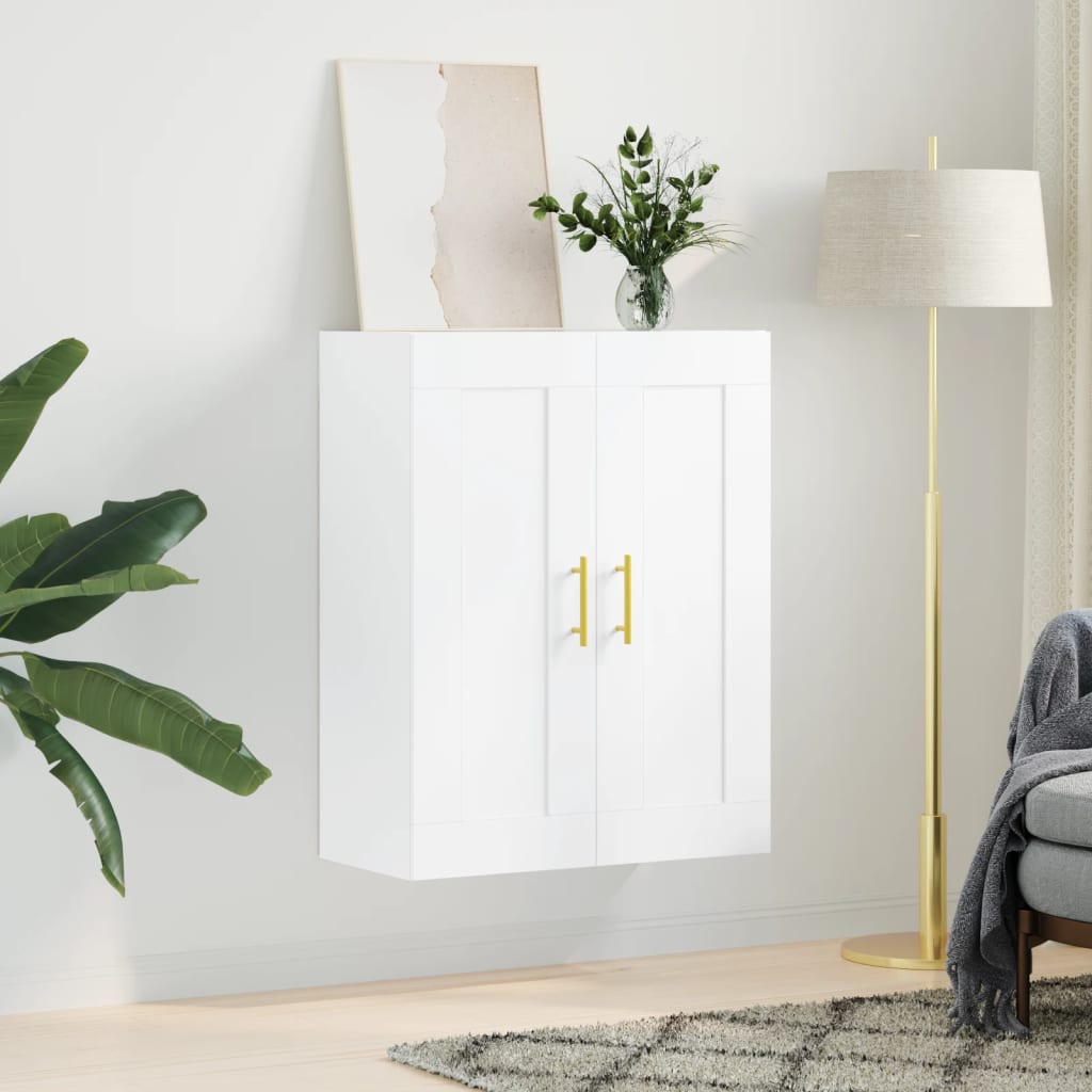 vidaXL Dulap montat pe perete, alb, 69,5x34x90 cm, lemn prelucrat vidaXL Dulap montat pe perete, alb, 69,5x34x90 cm, lemn prelucrat