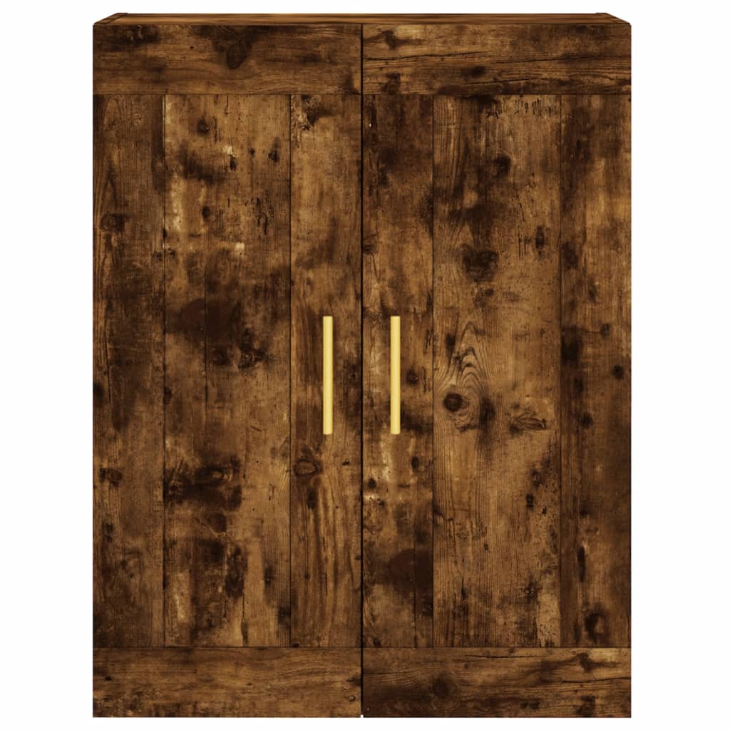 vidaXL Dulap pe perete, stejar afumat, 69,5x34x90 cm, lemn prelucrat