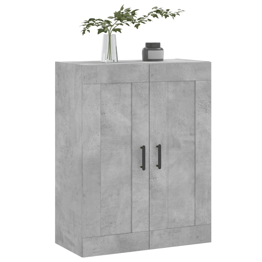 vidaXL Dulap pe perete, gri beton, 69,5x34x90 cm, lemn prelucrat