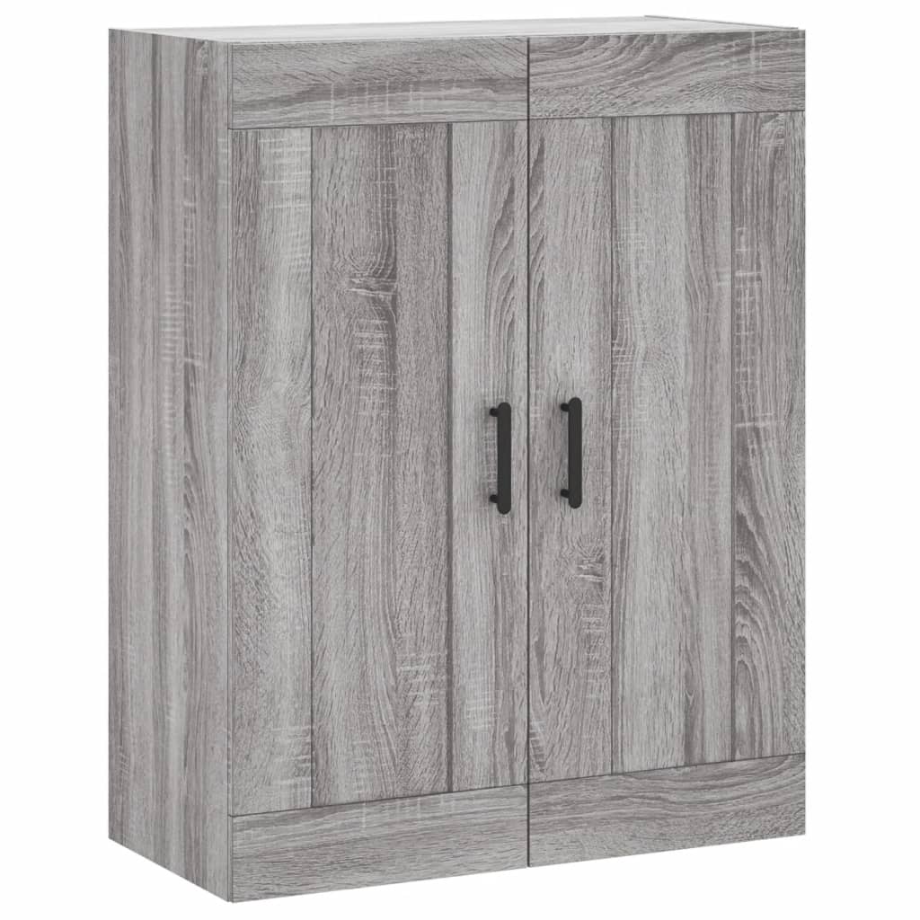 vidaXL Dulap pe perete, sonoma gri, 69,5x34x90 cm, lemn prelucrat