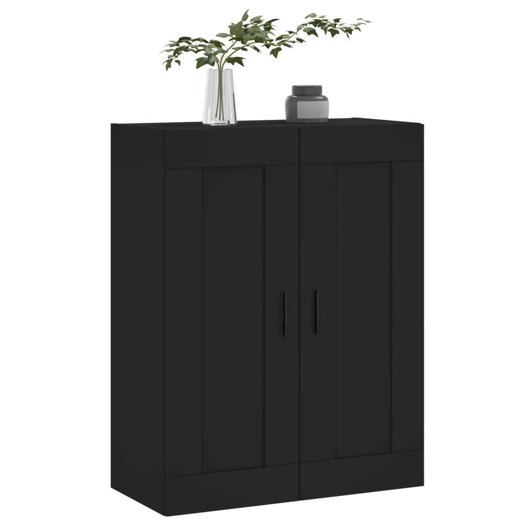 vidaXL Dulap montat pe perete, negru, 69,5x34x90 cm, lemn prelucrat