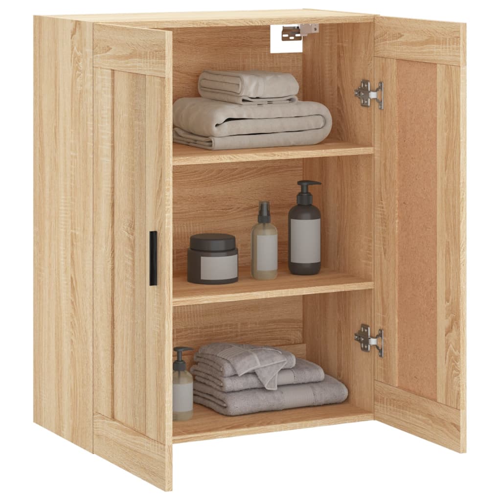 vidaXL Dulap TV pe perete stejar sonoma, 69,5x34x90 cm, lemn prelucrat