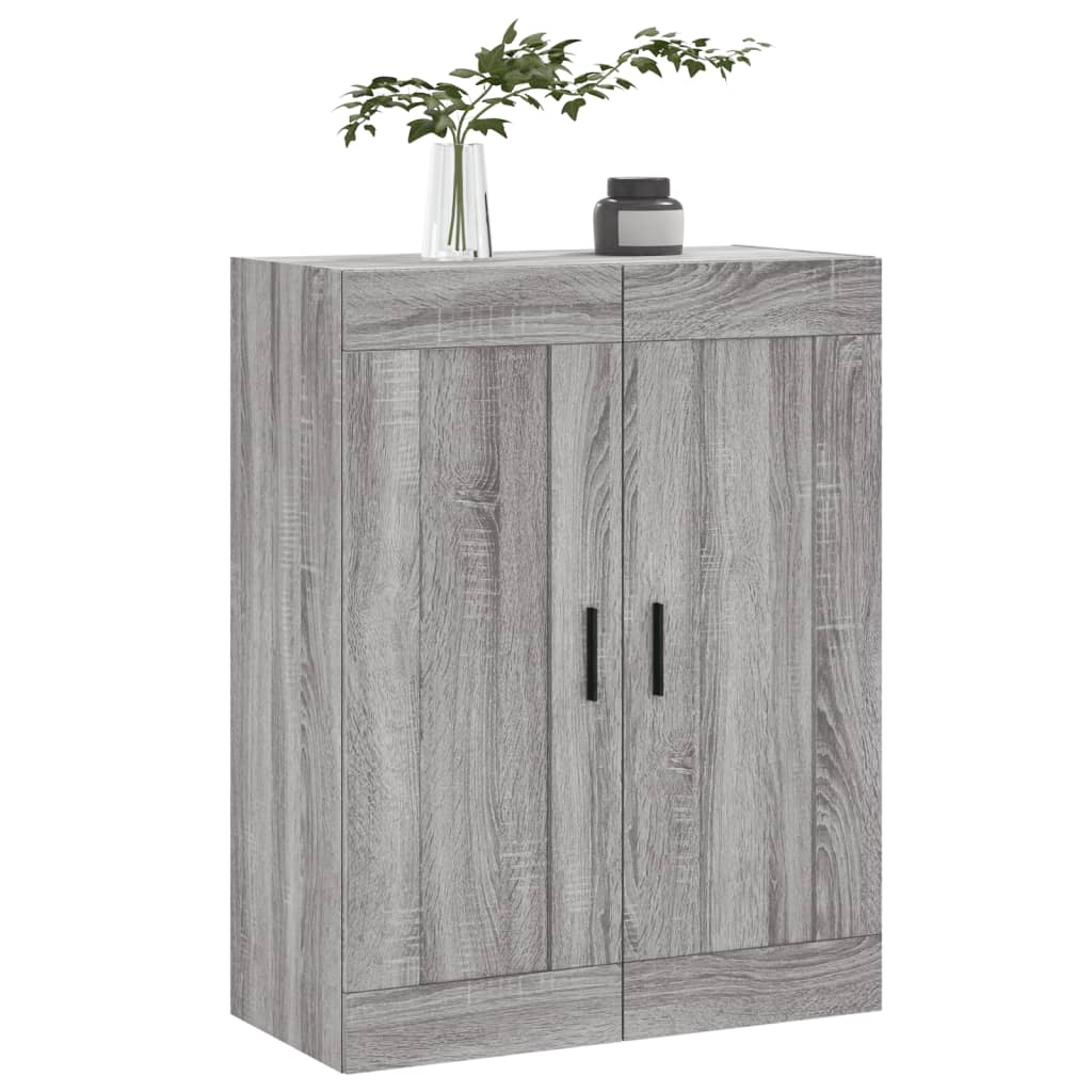 vidaXL Dulap pe perete, sonoma gri, 69,5x34x90 cm, lemn prelucrat
