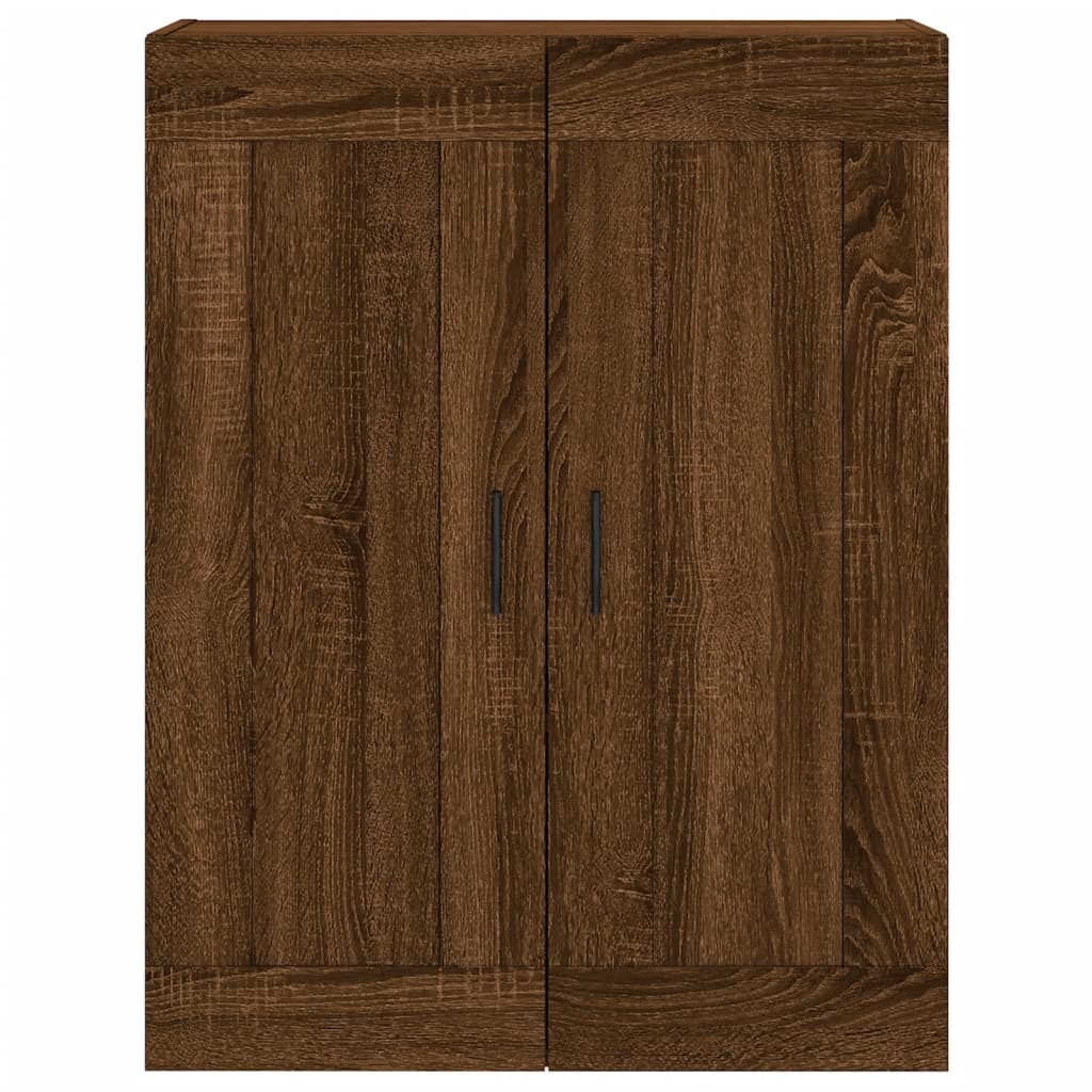 vidaXL Dulap pe perete, stejar maro, 69,5x34x90 cm, lemn prelucrat