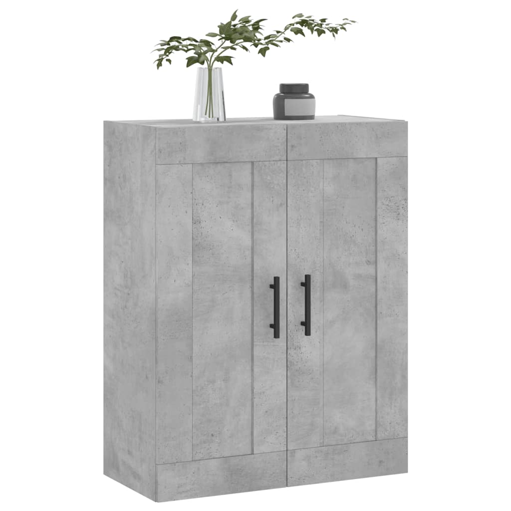 vidaXL Dulap pe perete, gri beton, 69,5x34x90 cm, lemn prelucrat