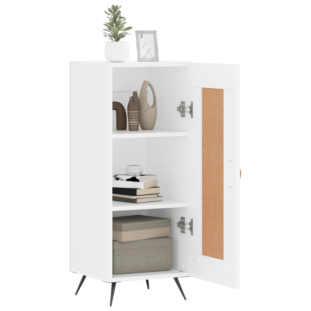 vidaXL Servantă, alb, 34,5x34x90 cm, lemn compozit vidaXL Servantă, alb, 34,5x34x90 cm, lemn compozit