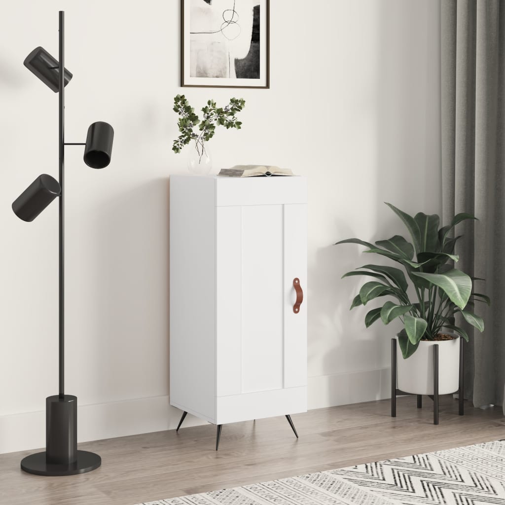 vidaXL Servantă, alb, 34,5x34x90 cm, lemn compozit vidaXL Servantă, alb, 34,5x34x90 cm, lemn compozit