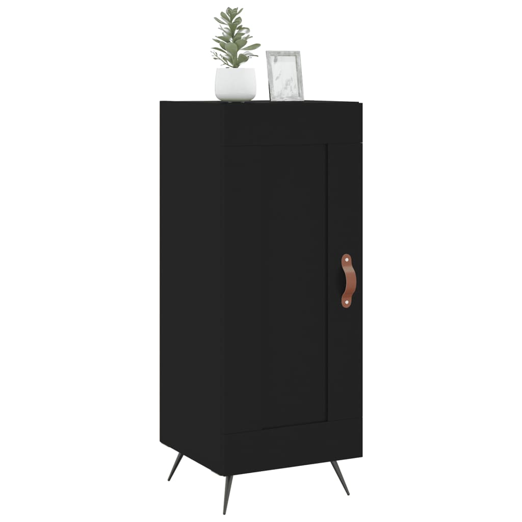 vidaXL Servantă, negru, 34,5x34x90 cm, lemn compozit vidaXL Servantă, negru, 34,5x34x90 cm, lemn compozit