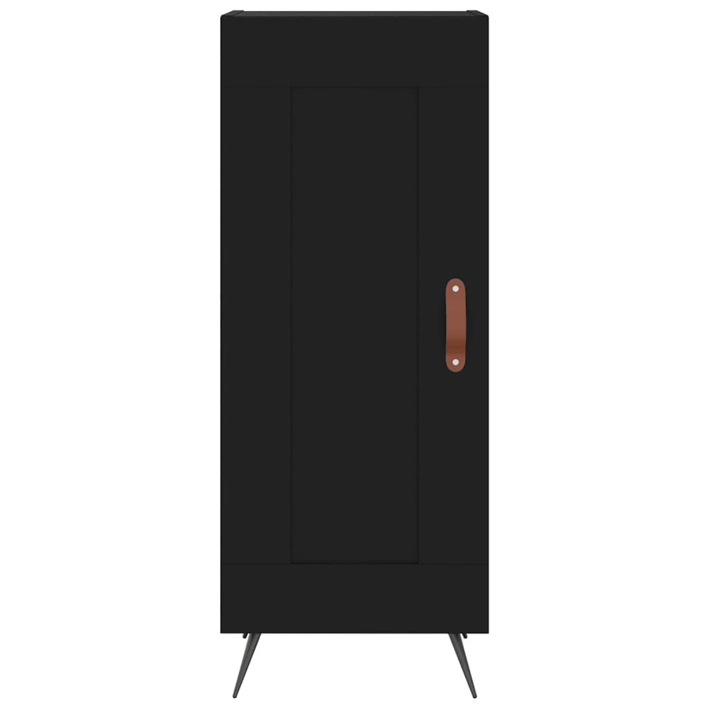 vidaXL Servantă, negru, 34,5x34x90 cm, lemn compozit vidaXL Servantă, negru, 34,5x34x90 cm, lemn compozit