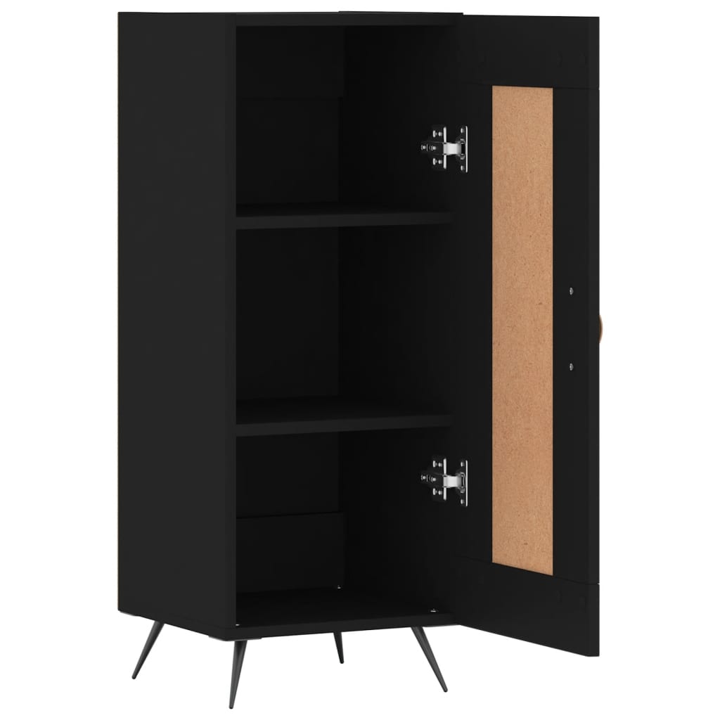 vidaXL Servantă, negru, 34,5x34x90 cm, lemn compozit vidaXL Servantă, negru, 34,5x34x90 cm, lemn compozit