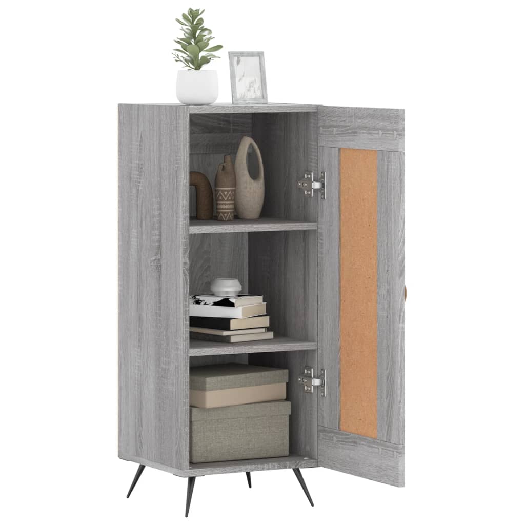 vidaXL Servantă, gri sonoma, 34,5x34x90 cm, lemn compozit vidaXL Servantă, gri sonoma, 34,5x34x90 cm, lemn compozit
