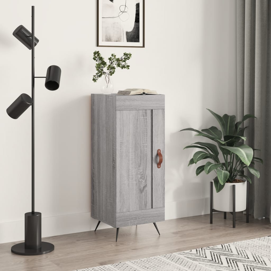 vidaXL Servantă, gri sonoma, 34,5x34x90 cm, lemn compozit vidaXL Servantă, gri sonoma, 34,5x34x90 cm, lemn compozit