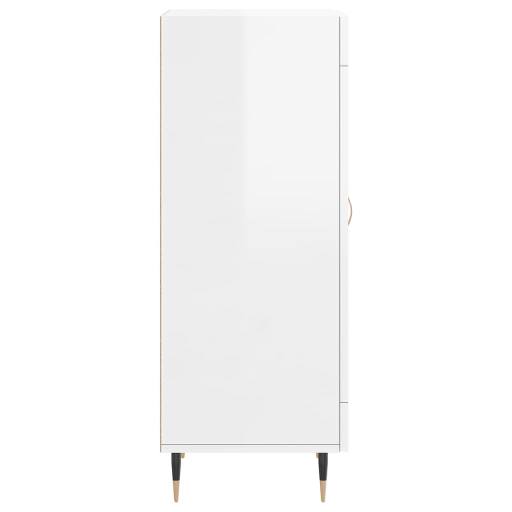 vidaXL Servantă, alb extralucios, 34,5x34x90 cm, lemn compozit vidaXL Servantă, alb extralucios, 34,5x34x90 cm, lemn compozit